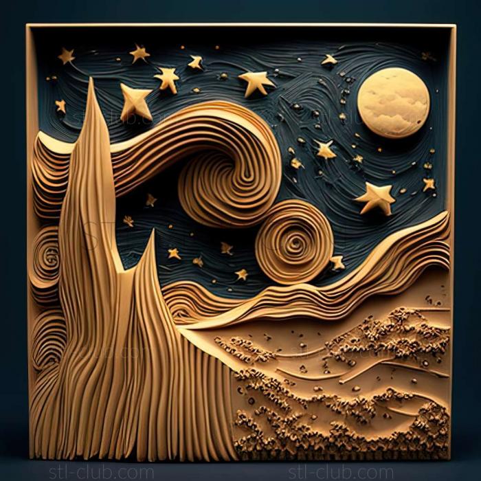 3D model starry night (STL)